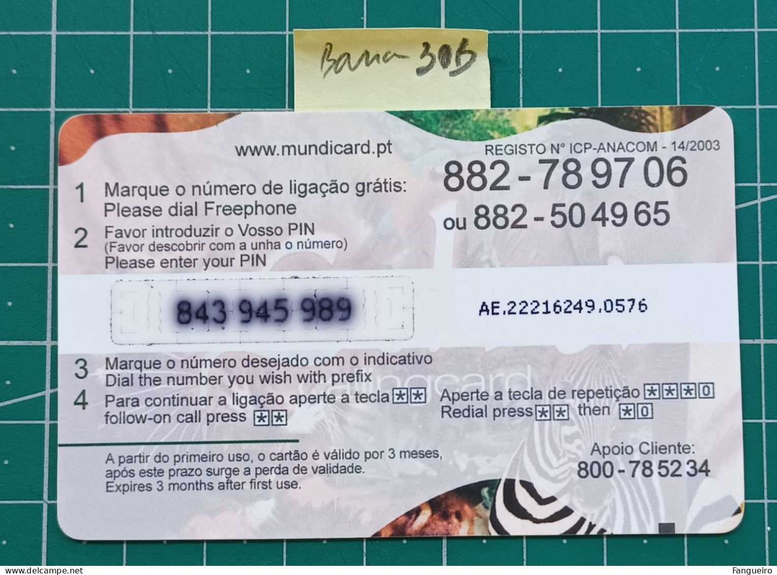 PORTUGAL PREPAID USED PHONECARD SELVA - Portugal