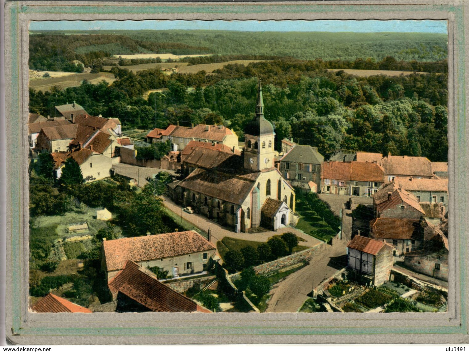 CPSM Dentelée (52) ANDELOT - En Avion Au-dessus Du Quartier De L'Eglise En 1975 - Vue Aérienne - Andelot Blancheville