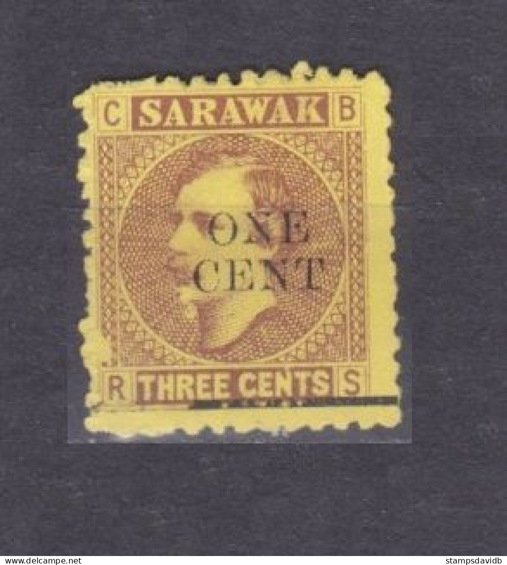 1892 Sarawak 20 II MH Rajah Sir Charles J. Brooke - Overprint 65,00 € - Sarawak (...-1963)