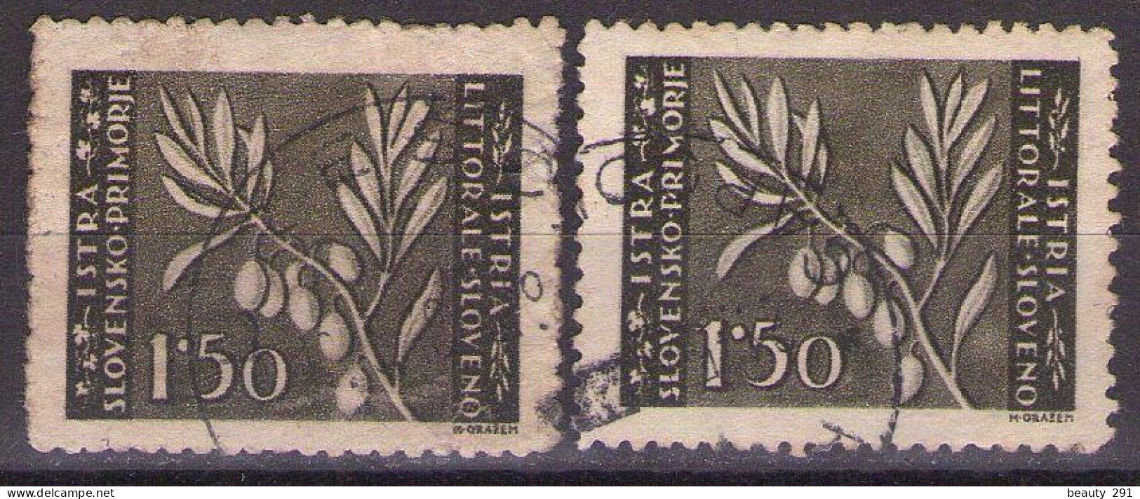 ISTRIA E LITORALE SLOVENO 1946. Tiratura Di Zagabria, Dent. 12, Sass. 54, USED - Joegoslavische Bez.: Slovenische Kusten