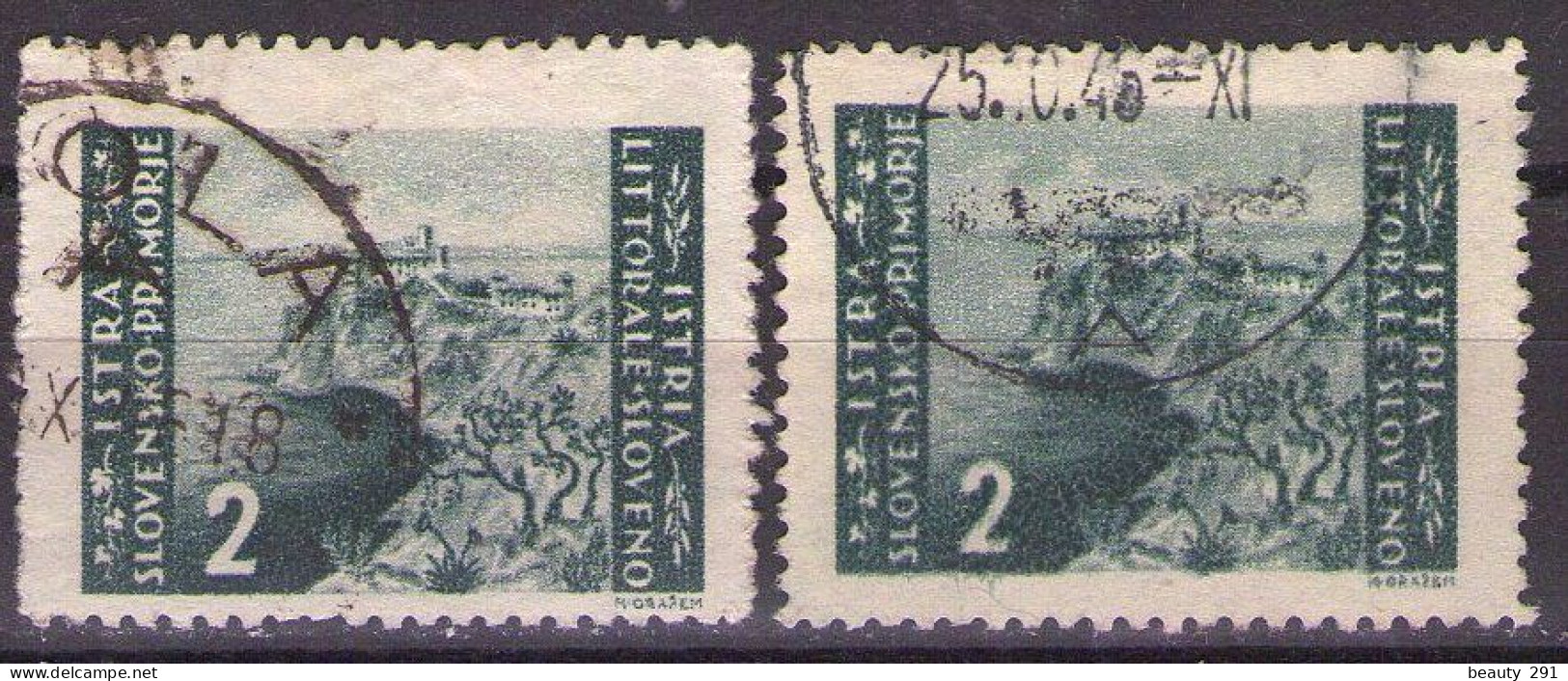 ISTRIA E LITORALE SLOVENO 1946. Tiratura Di Zagabria, Dent. 12, Sass. 55, USED - Joegoslavische Bez.: Slovenische Kusten