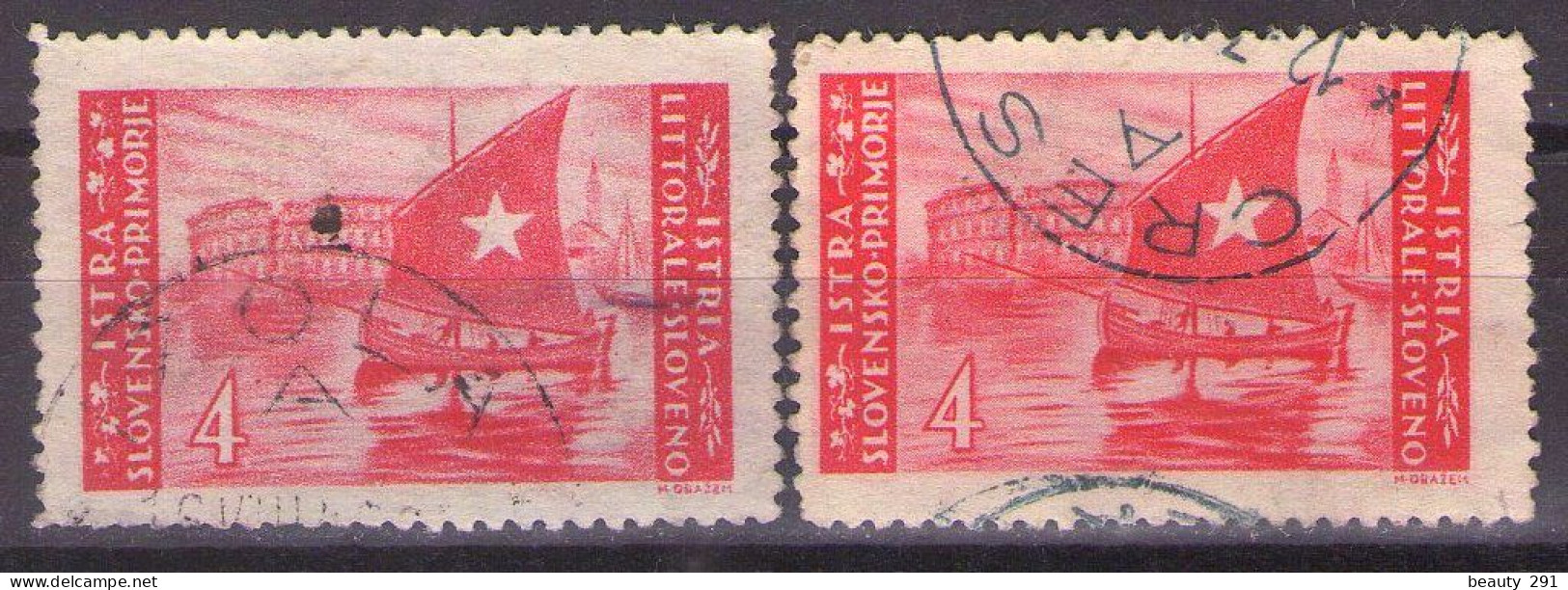 ISTRIA E LITORALE SLOVENO 1946. Tiratura Di Zagabria, Dent. 12, Sass. 56, USED - Occup. Iugoslava: Litorale Sloveno