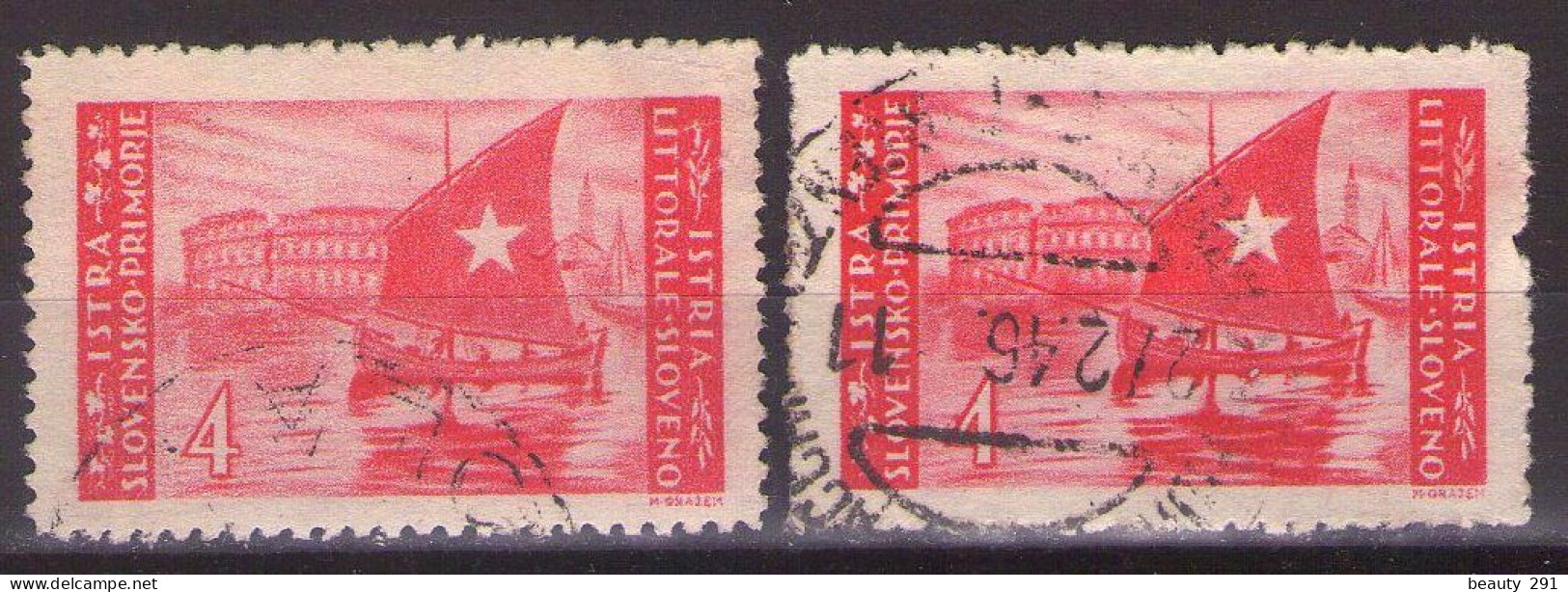 ISTRIA E LITORALE SLOVENO 1946. Tiratura Di Zagabria, Dent. 12, Sass. 56, USED - Jugoslawische Bes.: Slowenische Küste