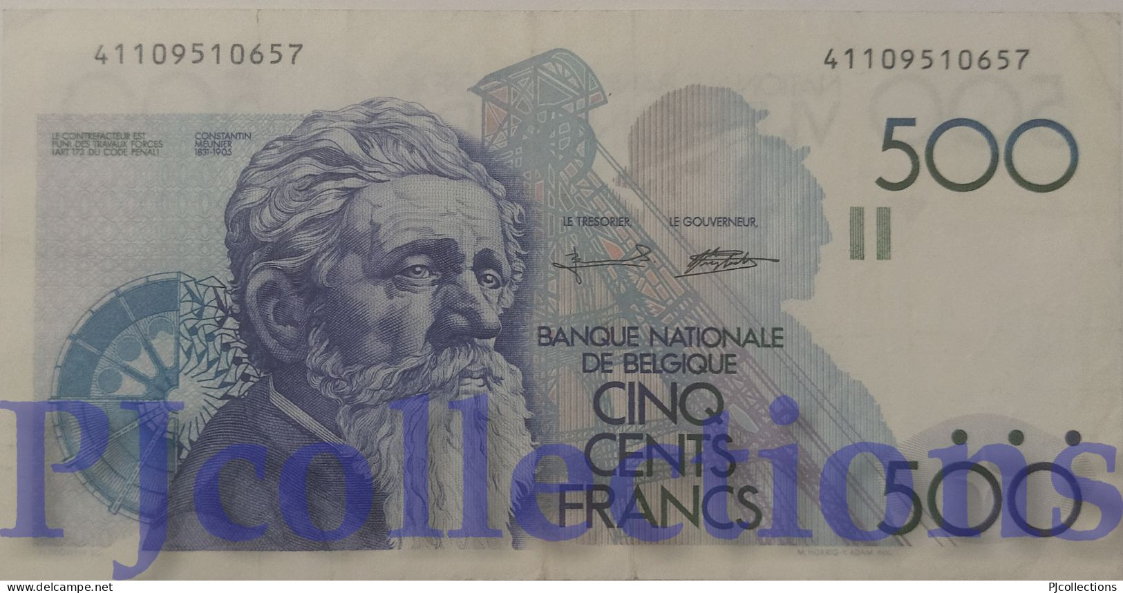 BELGIO - BELGIUM 500 FRANCS 1980/81 PICK 141 VF+ - 500 Francs
