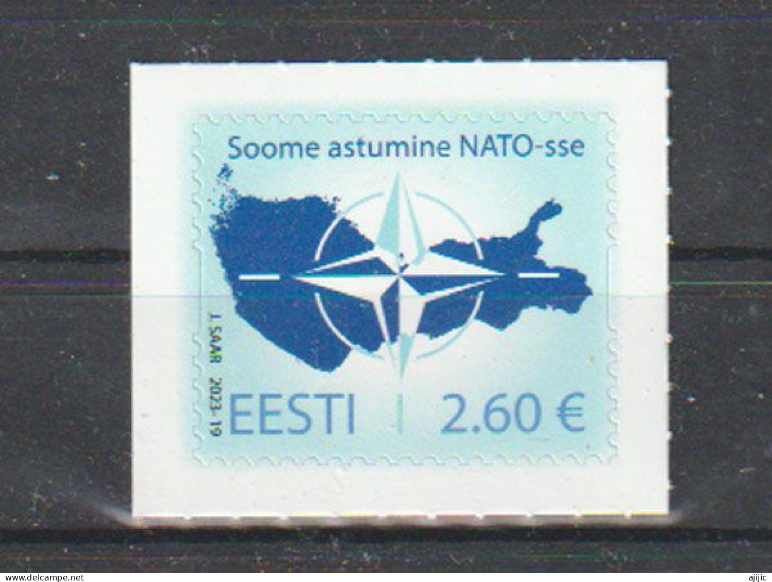 2023.Adhésion De La Finlande à L'OTAN. Timbre Neuf ** Adhésif Haute Faciale D'Estonie - Ungebraucht