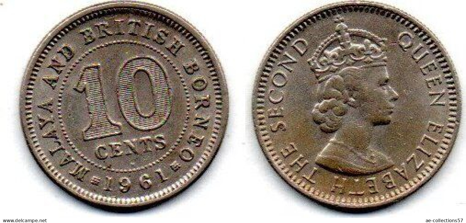 MA 25261  / Malaya 10 Cents 1961 H TTB - Maleisië