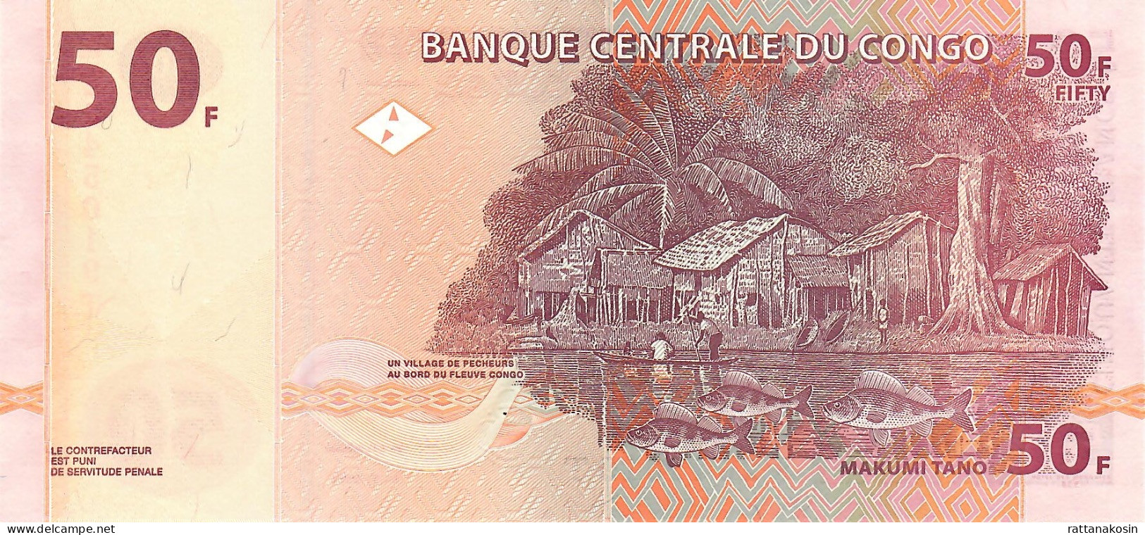 CONGO P97e  50 Francs 2022 Signature 3 #KF/B  OBERTHUR UNC. - Demokratische Republik Kongo & Zaire
