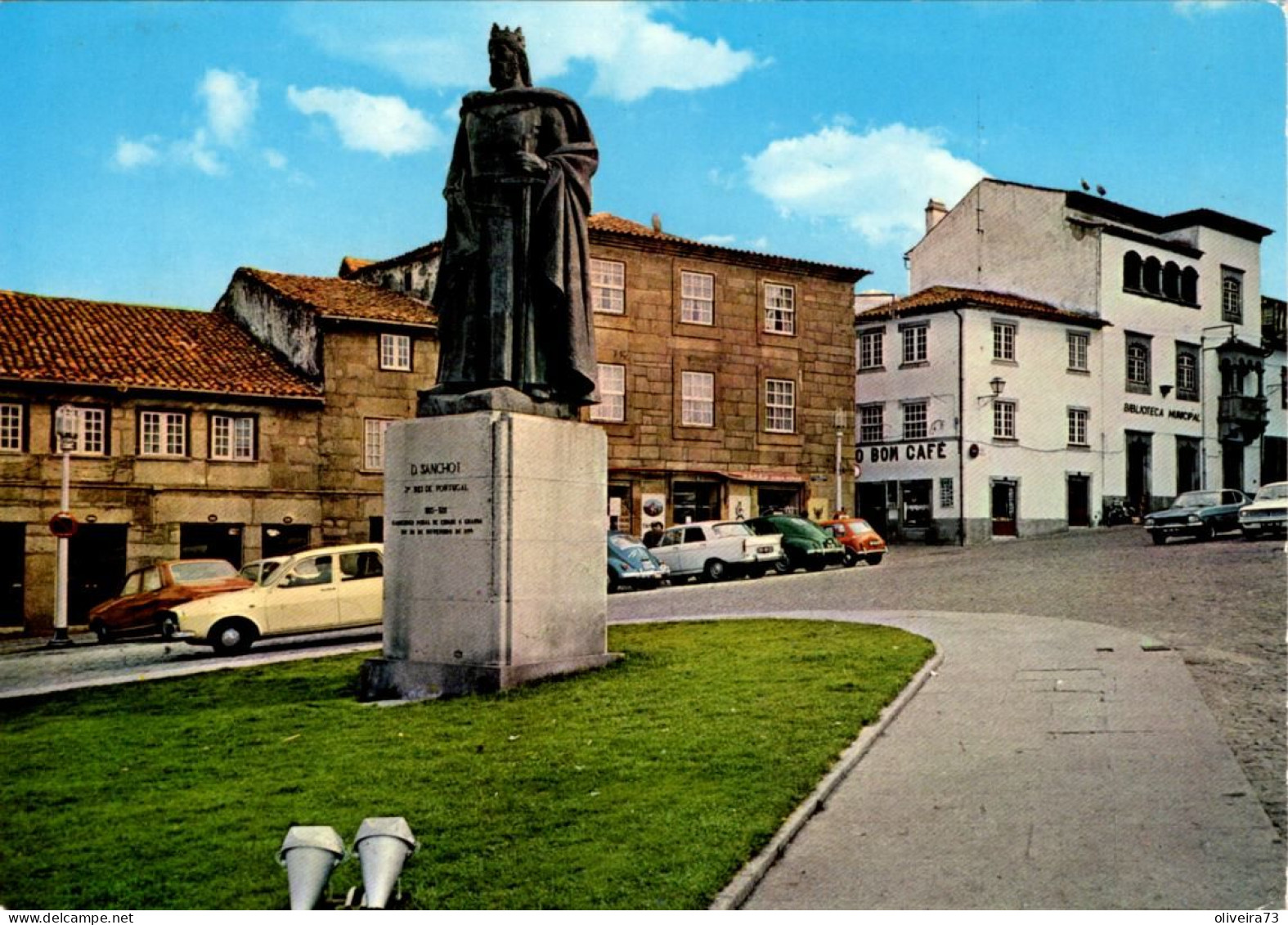 GUARDA - Estátua De D. Sancho I E Biblioteca - PORTUGAL - Guarda