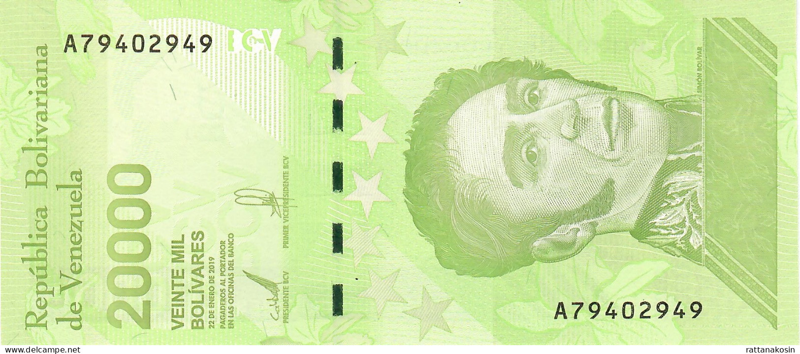 VENEZUELA P110b 20.000 Bolivares 22.1.2019 #A  UNC. - Venezuela