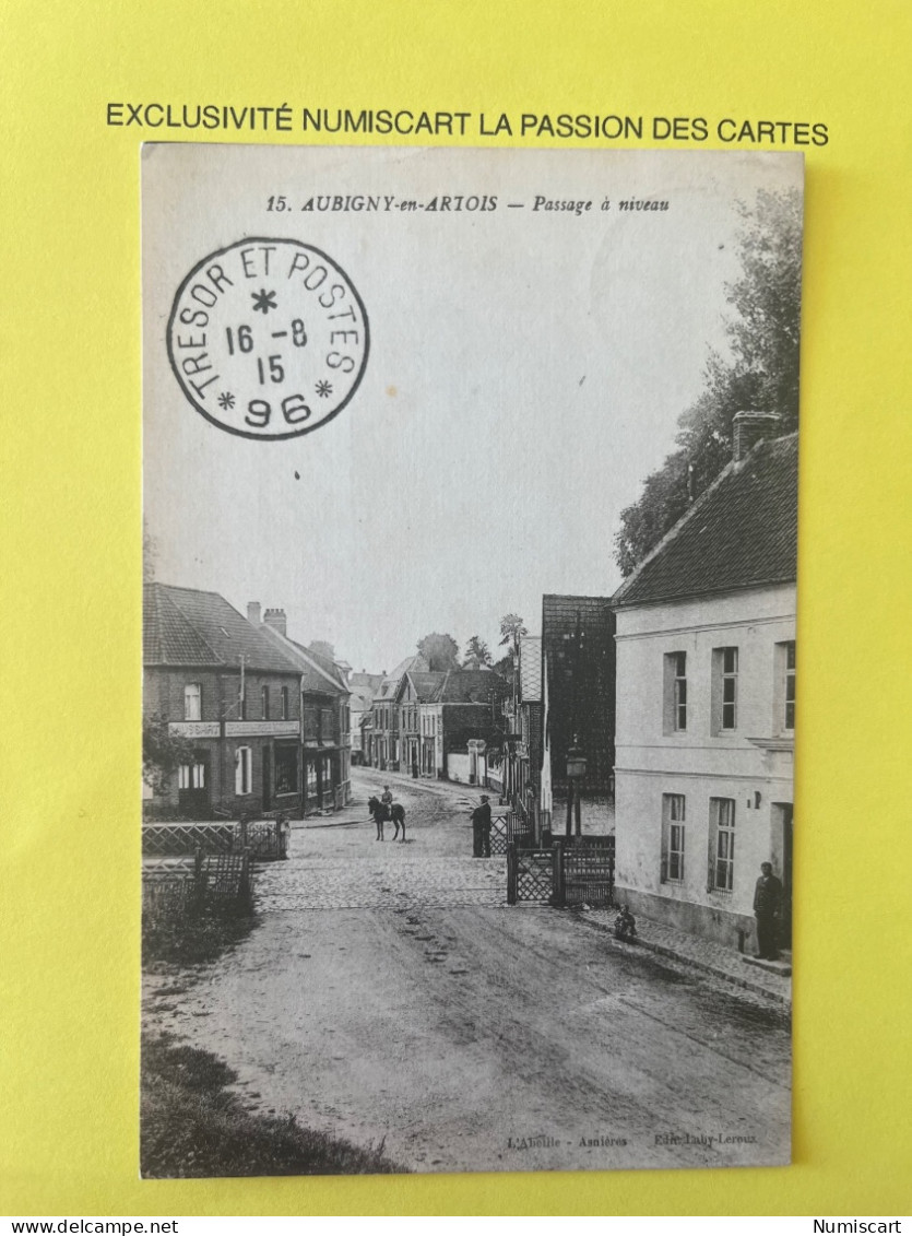 Aubigny En Artois Cachet Trésor Et Postes Secteur 96 - Aubigny En Artois