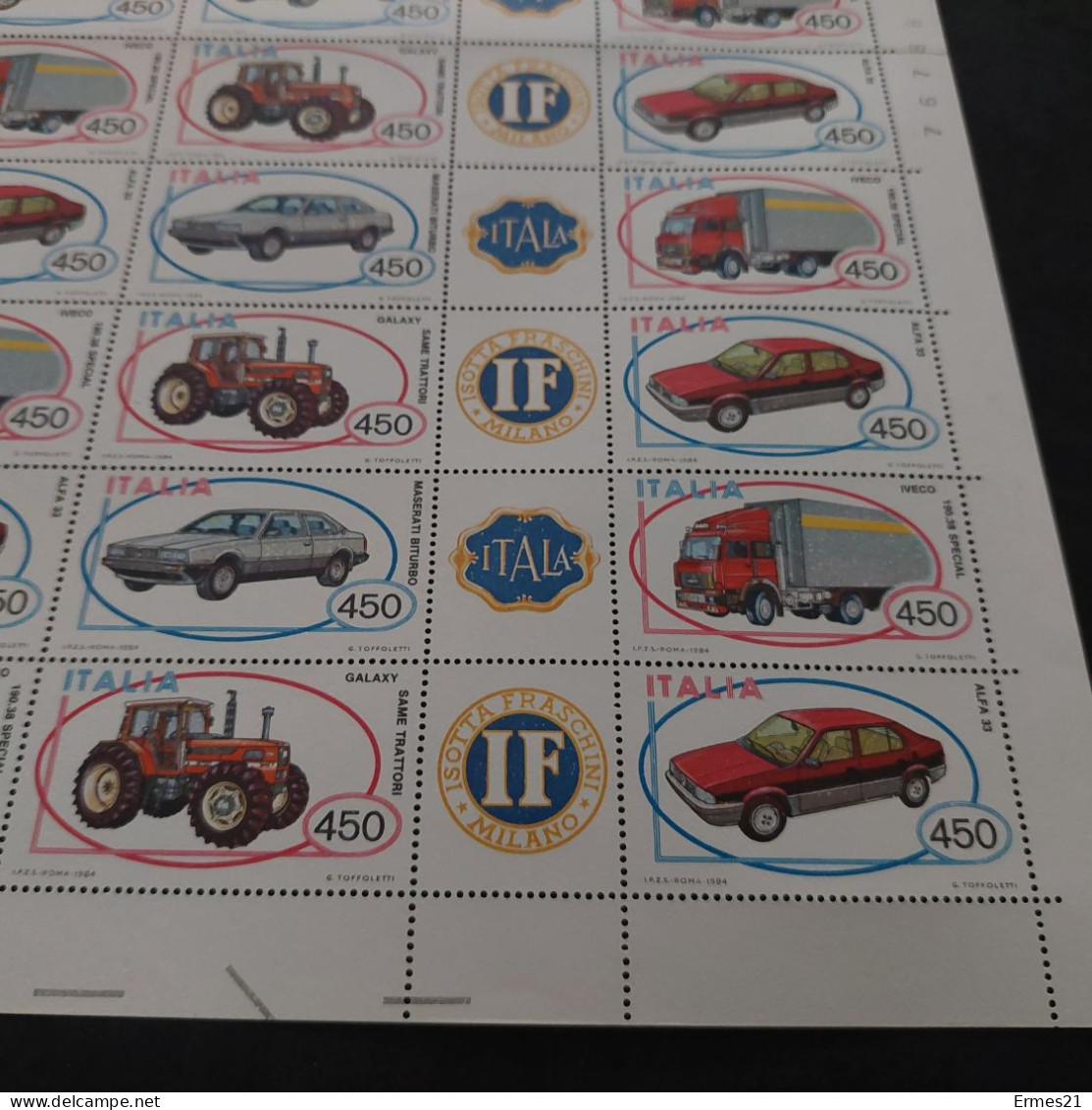 Francobolli 1984. Isotta Fraschini. Milano. Condizioni Eccellenti. Nuovo. Valore Lire 450×40pz. - Complete Vellen