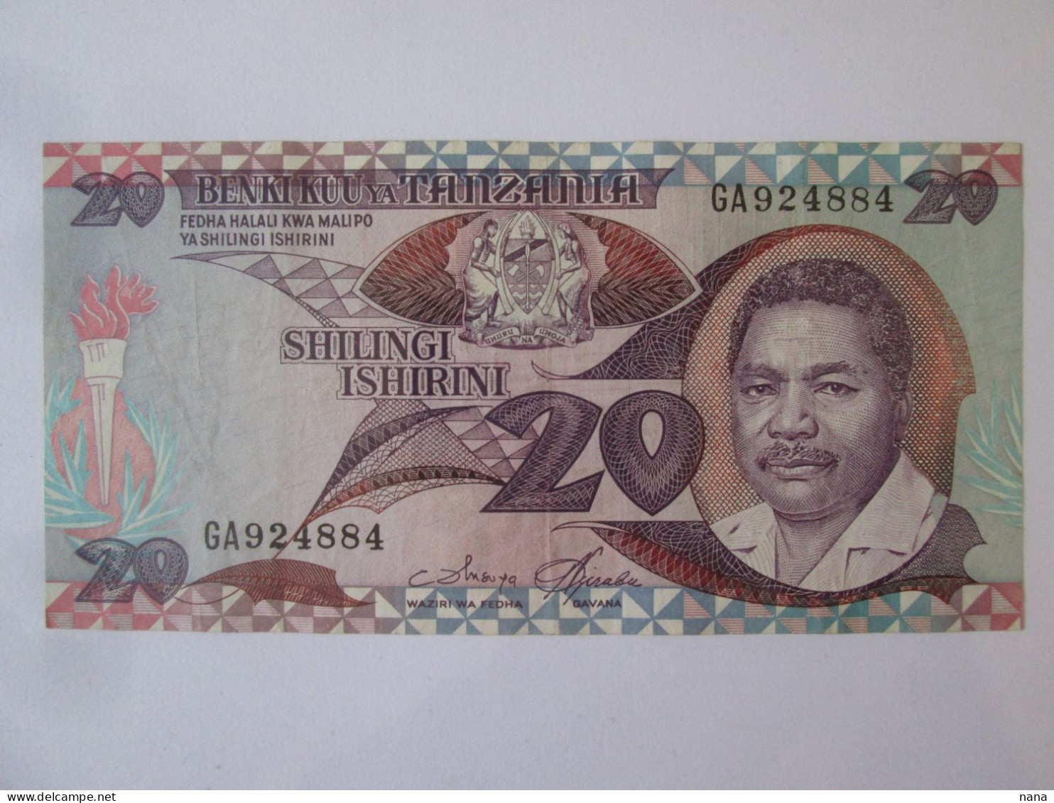 Tanzania 20 Shilingi 1986 Banknote,see Pictures - Tanzania