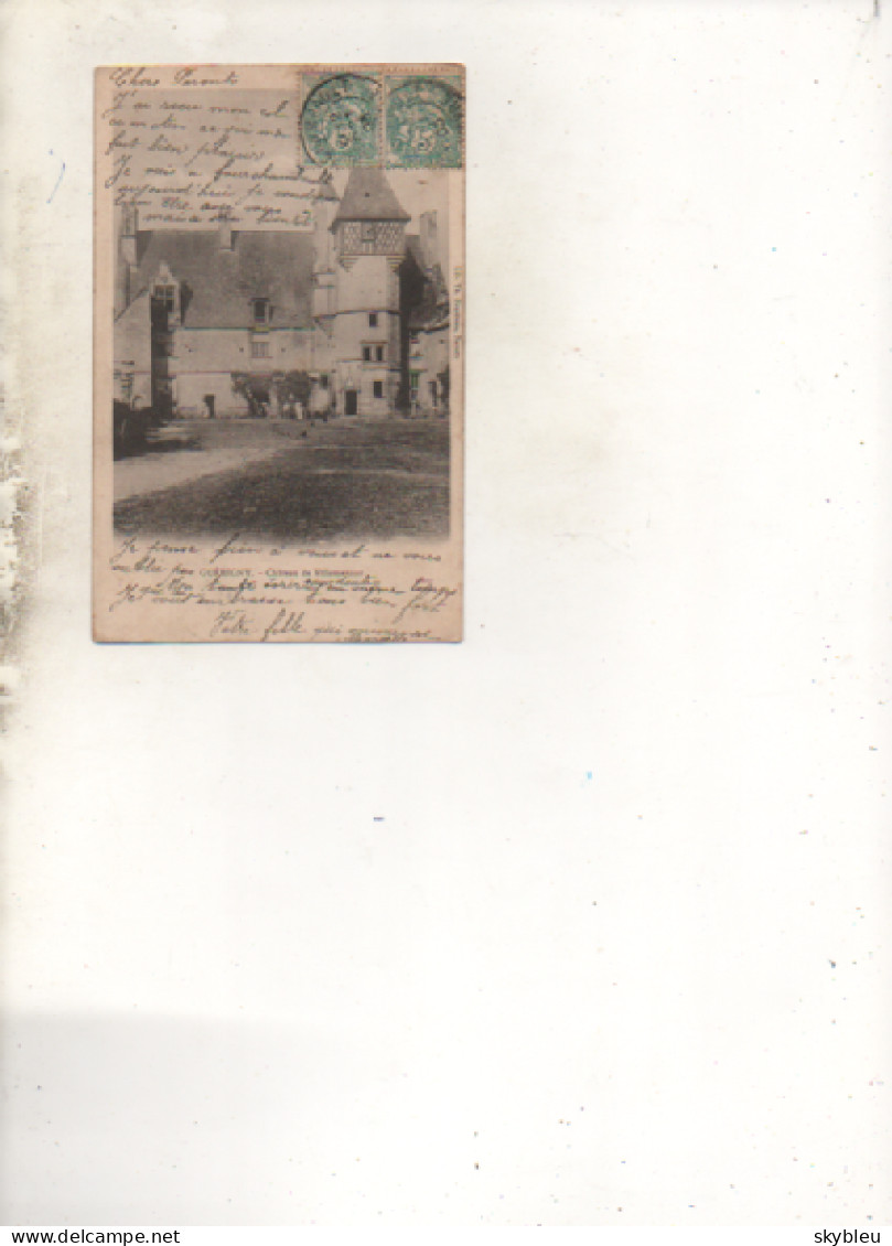 58. CPA - GUERIGNY - Chateau De Villemenant -  1903 - Scan Du Verso - - Guerigny