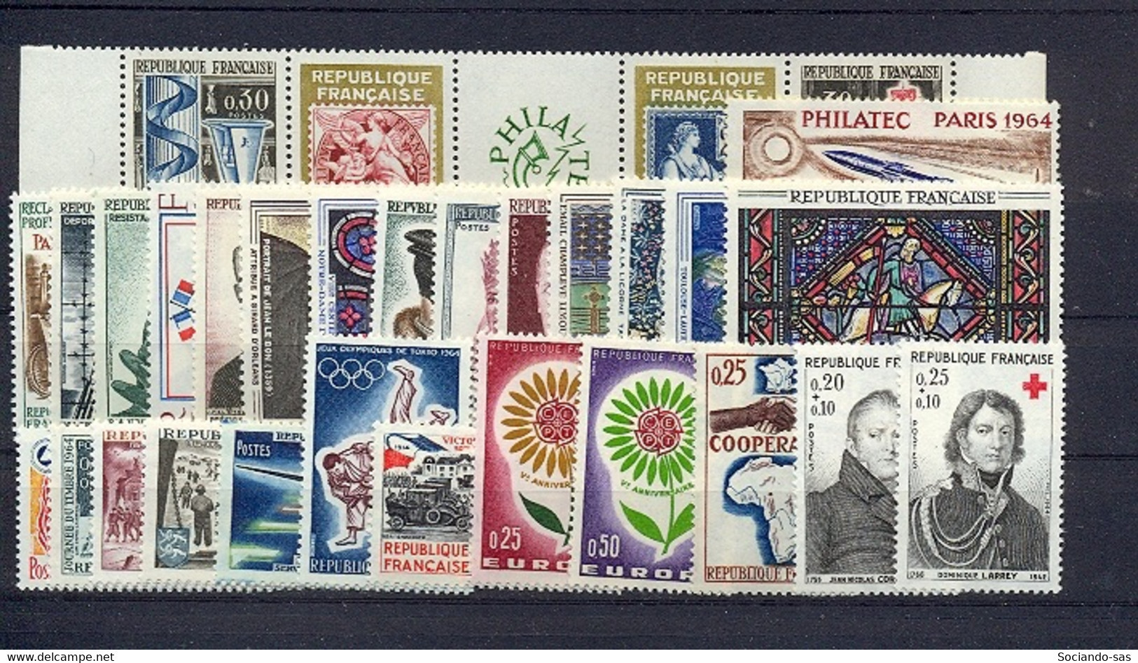 FRANCE - Année Complète 1964 - N°Yv. 1404 à 1434 - Complet - Neuf Luxe ** / MNH / Postfrisch - 1960-1969