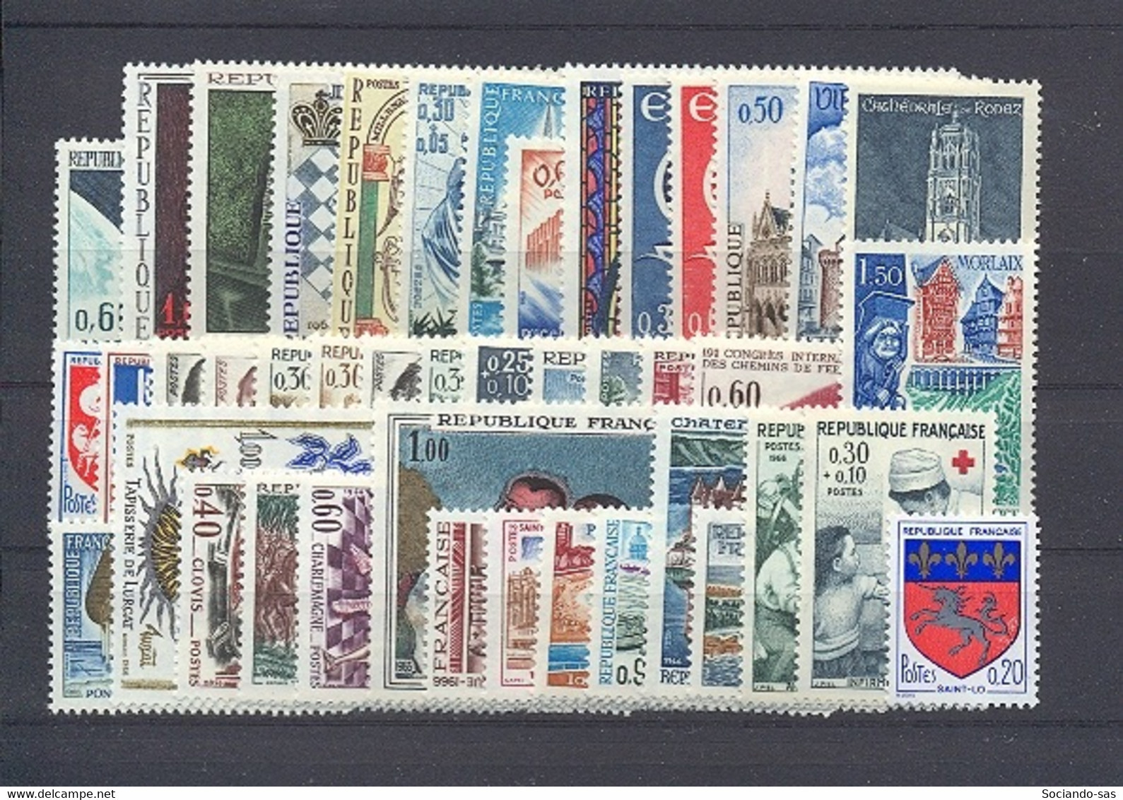 France - Année Complète 1966 - N°Yv. 1468 à 1510 - Complet - Neuf Luxe ** / MNH / Postfrisch - 1960-1969