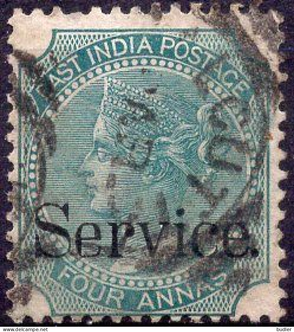 INDIA (BRITISCH OCCUPATION) :1870: Y.S21° : 4 Annas :  Gestempeld / Oblitéré / Cancelled. - 1858-79 Kolonie Van De Kroon