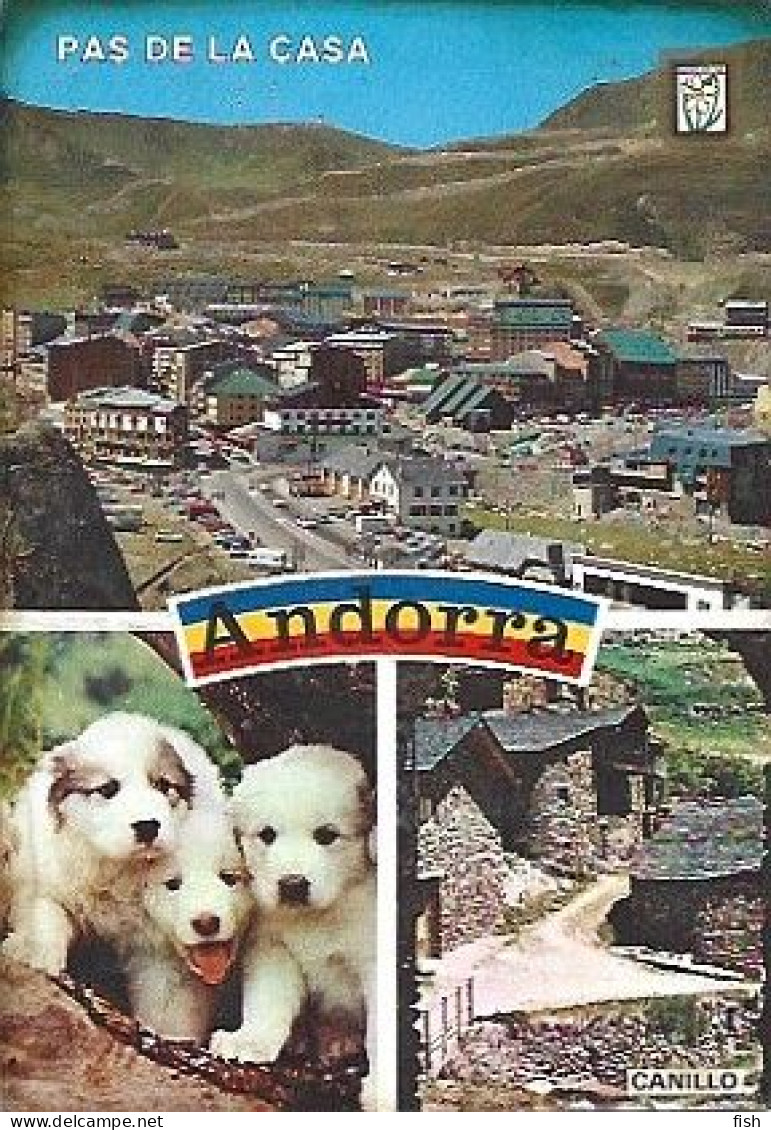 Andorra & Marcofilia, Valls D`Andorra, Pas De La Casa, Vista General, Multi, Lisboa 1987 (597) - Covers & Documents