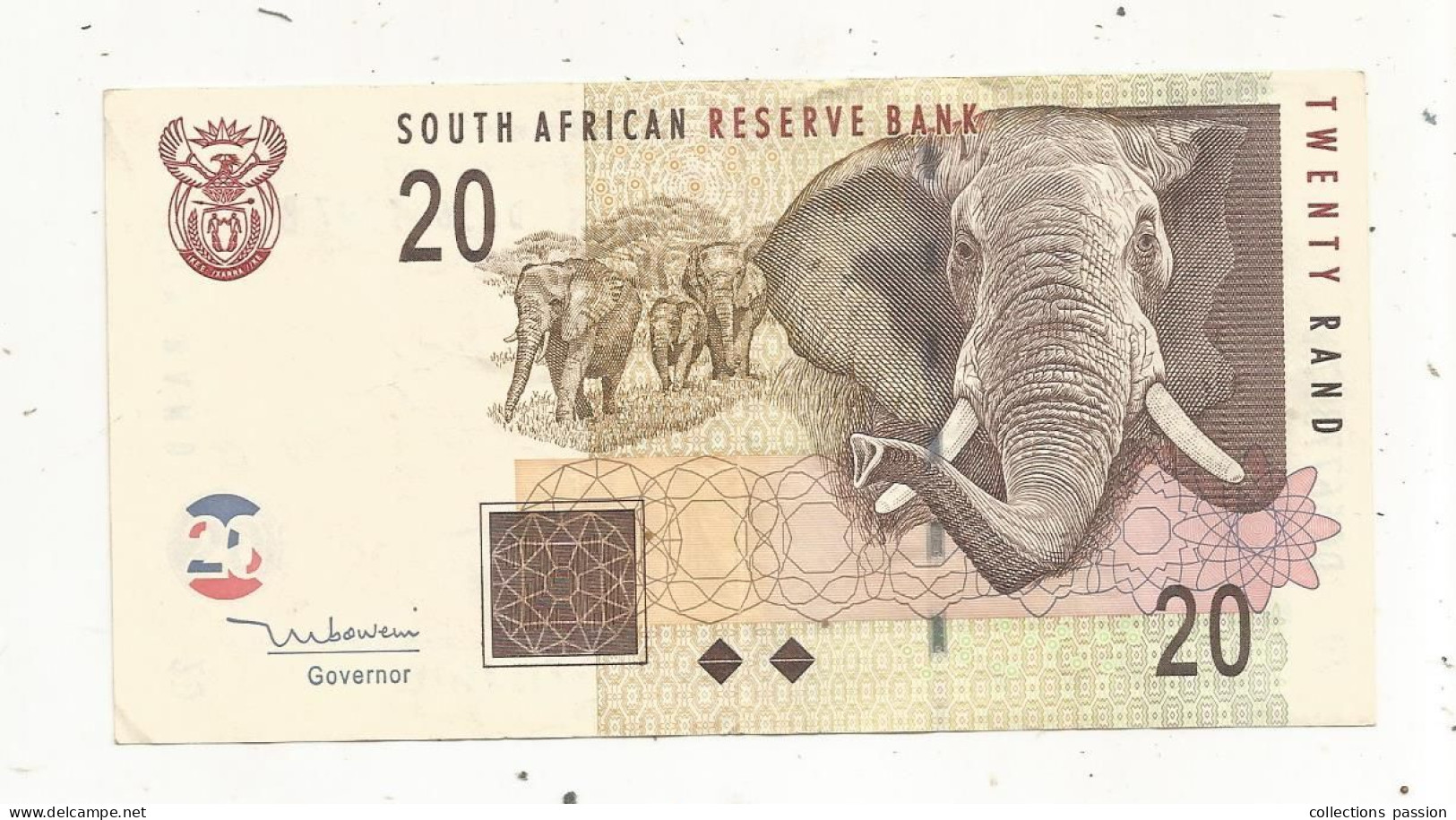 Billet, AFRIQUE DU SUD, South African Reserve Bank, 20 Rand, 2 Scans - Südafrika