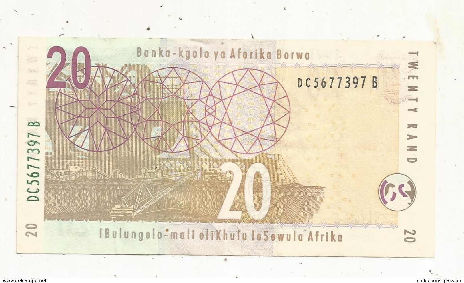 Billet, AFRIQUE DU SUD, South African Reserve Bank, 20 Rand, 2 Scans - Afrique Du Sud