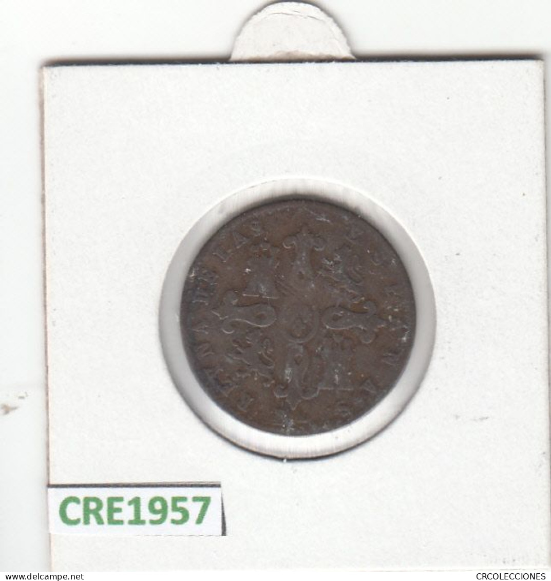 CRE1957 MONEDA ESPAÑA 8 MARAVEDIS ISABEL II BARCELONA 1855 BC - Autres & Non Classés