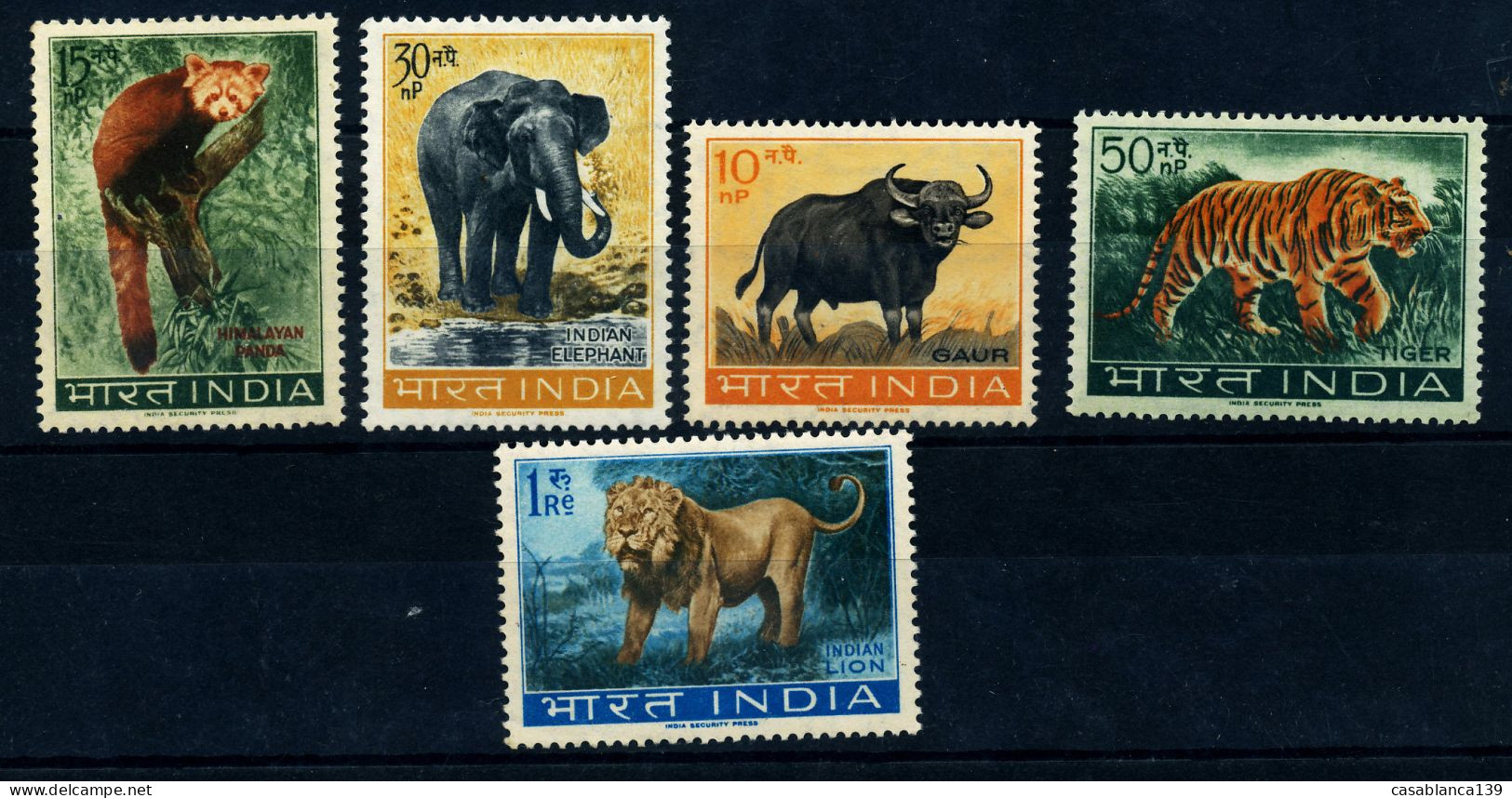 India Wildlife 1963, SG 472-76, Michel 16€ MNH (VERY CLEAN) - Unused Stamps