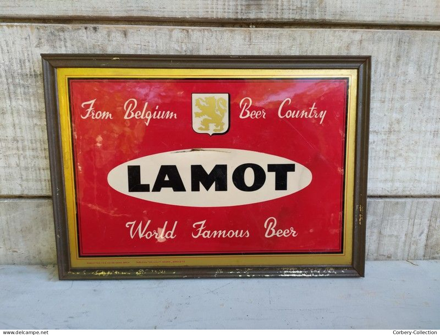 Ancien Carton Publicitaire Bière Lamot Belgique Beer - Placas De Cartón