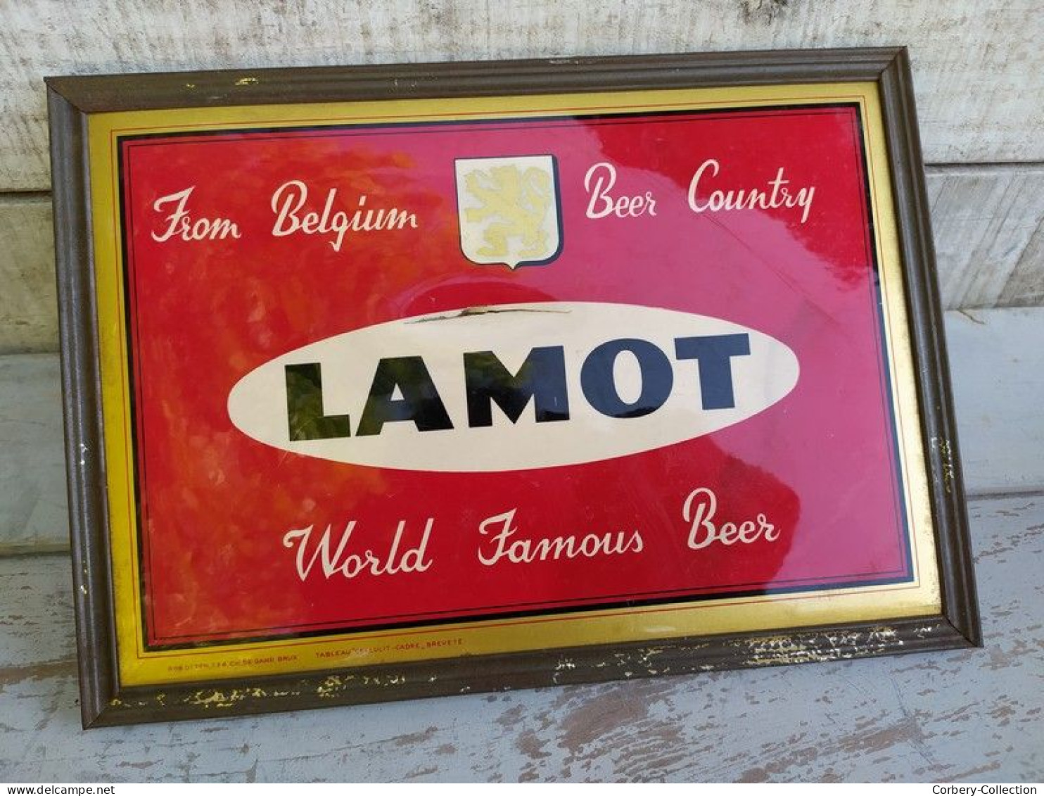 Ancien Carton Publicitaire Bière Lamot Belgique Beer - Placas De Cartón