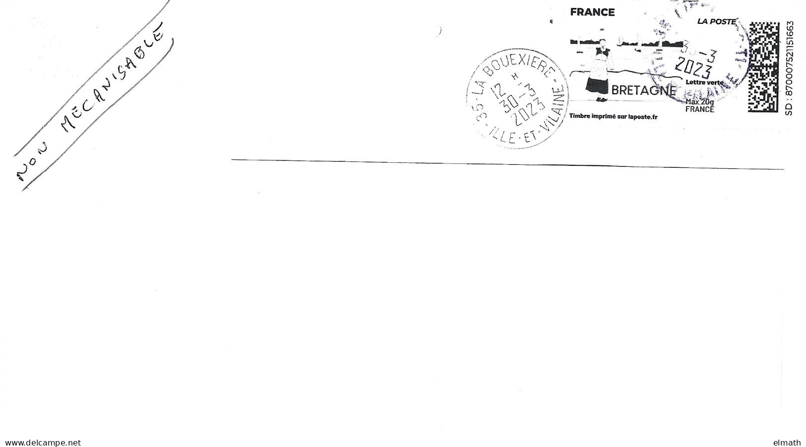 Mon Timbre En Ligne - "BRETAGNE"  - LETTRE VERTE  - Max 20g - 30-03-23 - Sellos Imprimibles (Montimbrenligne)