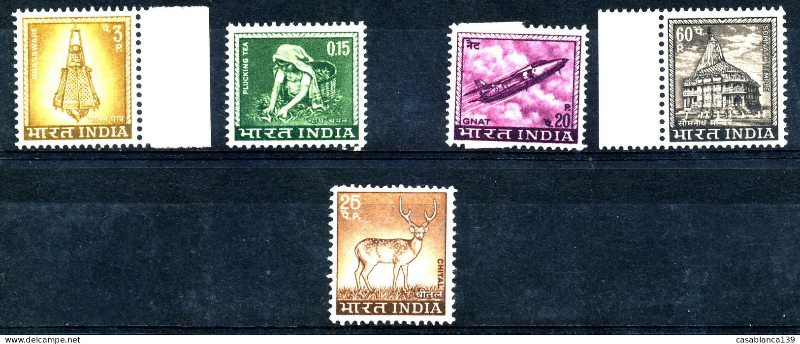 India 1965, Selection Of Items Of Basic Series SG 505, 510, 511, 515, 732 MI 27,50€ MNH (Very Clean) - Neufs