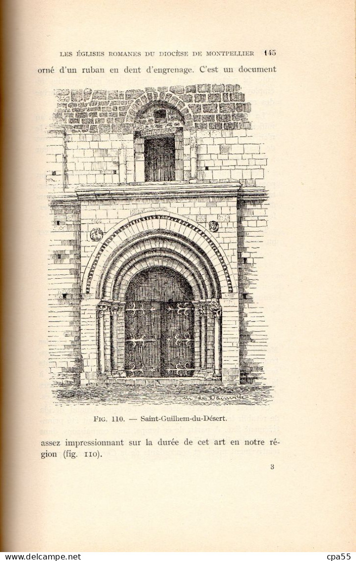 LES EGLISES ROMANES DU DIOCESE DE MONTPELLIER Par Maurice De Dainville  -  2 TOMES BIEN RELIES à Voir - Auvergne