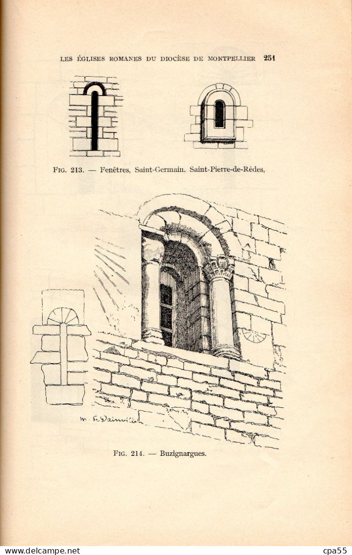 LES EGLISES ROMANES DU DIOCESE DE MONTPELLIER par Maurice de Dainville  -  2 TOMES BIEN RELIES à voir