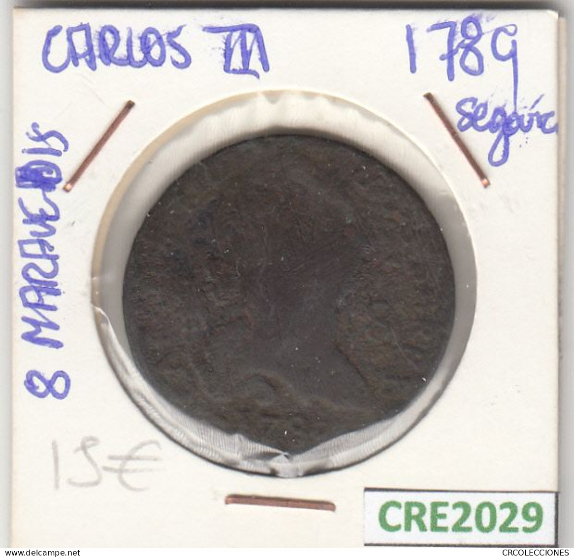 CRE2029 MONEDA ESPAÑA CARLOS III 8 MARAVEDIS 1789 SEGOVIA MC - Autres & Non Classés