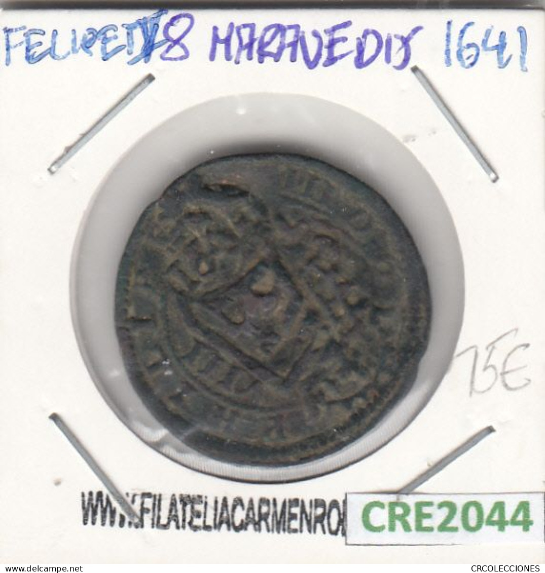 CRE2044 MONEDA ESPAÑA FELIPE IV 8 MARAVEDIS 1641 BC - Autres & Non Classés