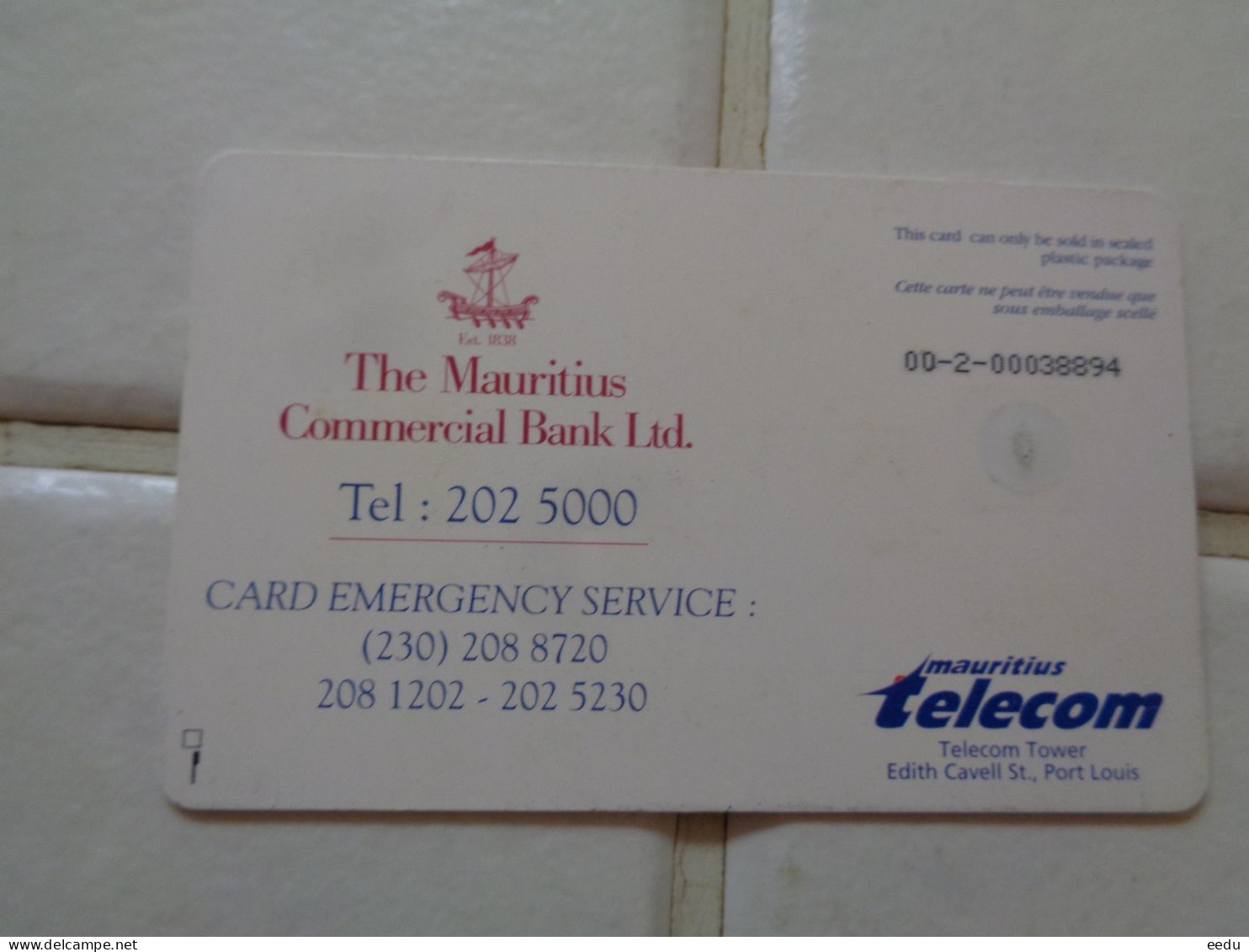 Mauritius Phonecard - Maurice