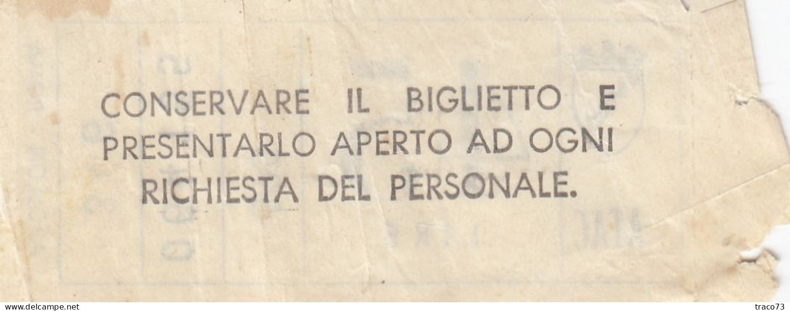 ATAC - ROMA  _ Anni '50-'60 /  Ticket  _ Biglietto Da Lire 45 - Europe