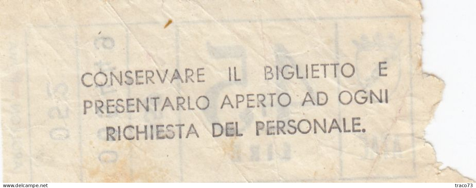 ATAC - ROMA  _ Anni '50-'60 /  Ticket  _ Biglietto Da Lire 45 - Europe