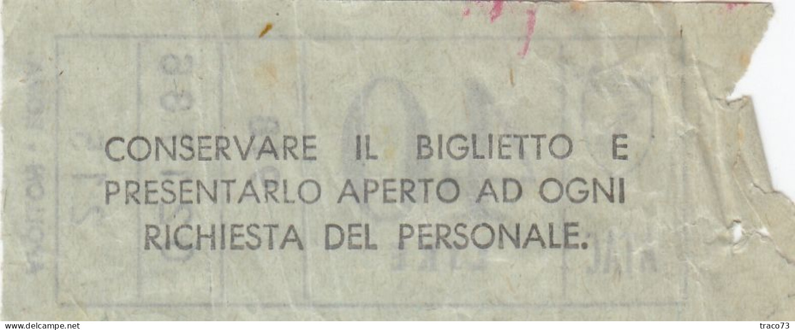 ATAC - ROMA  _ Anni '50-'60 /  Ticket  _ Biglietto Da Lire 40 - Europa