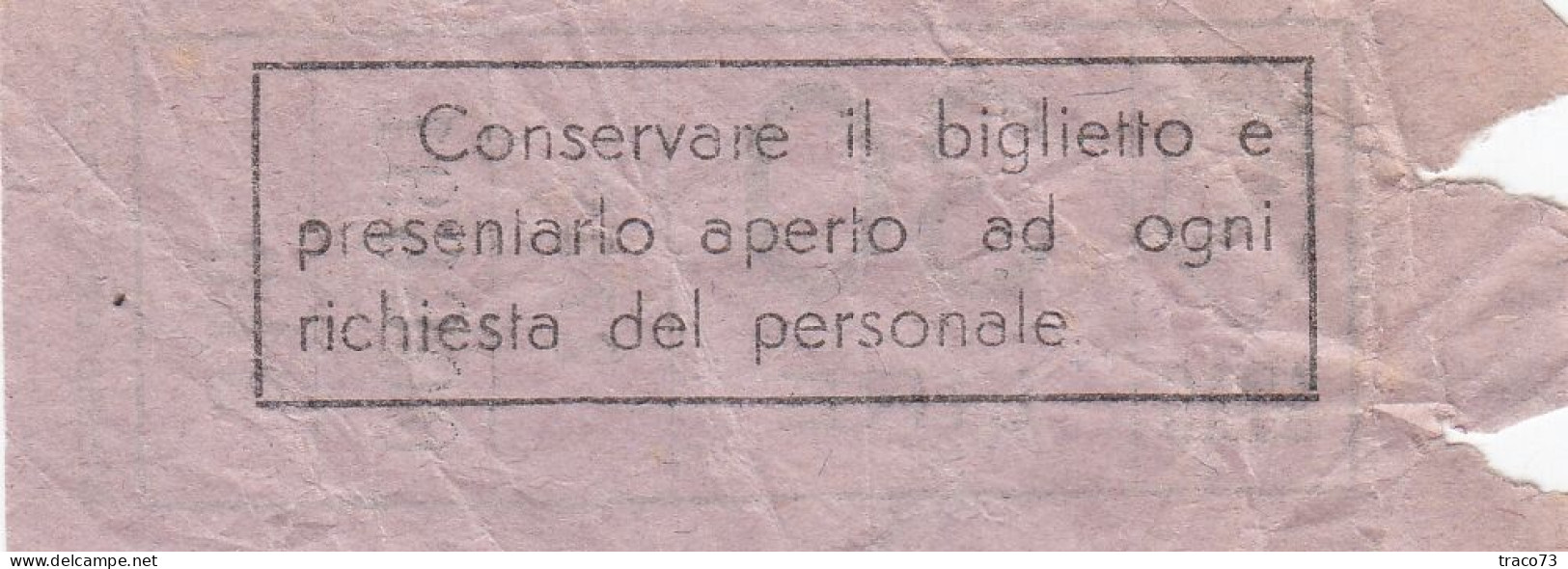 ATAC - ROMA  _ Anni '50-'60 /  Ticket  _ Biglietto Da Lire 30 - Europe