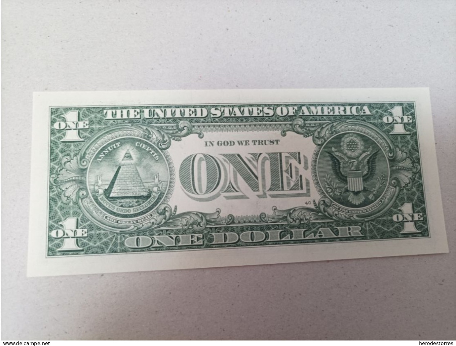 Billete De Estados Unidos De 1 Dólar, UNC - A Identificar