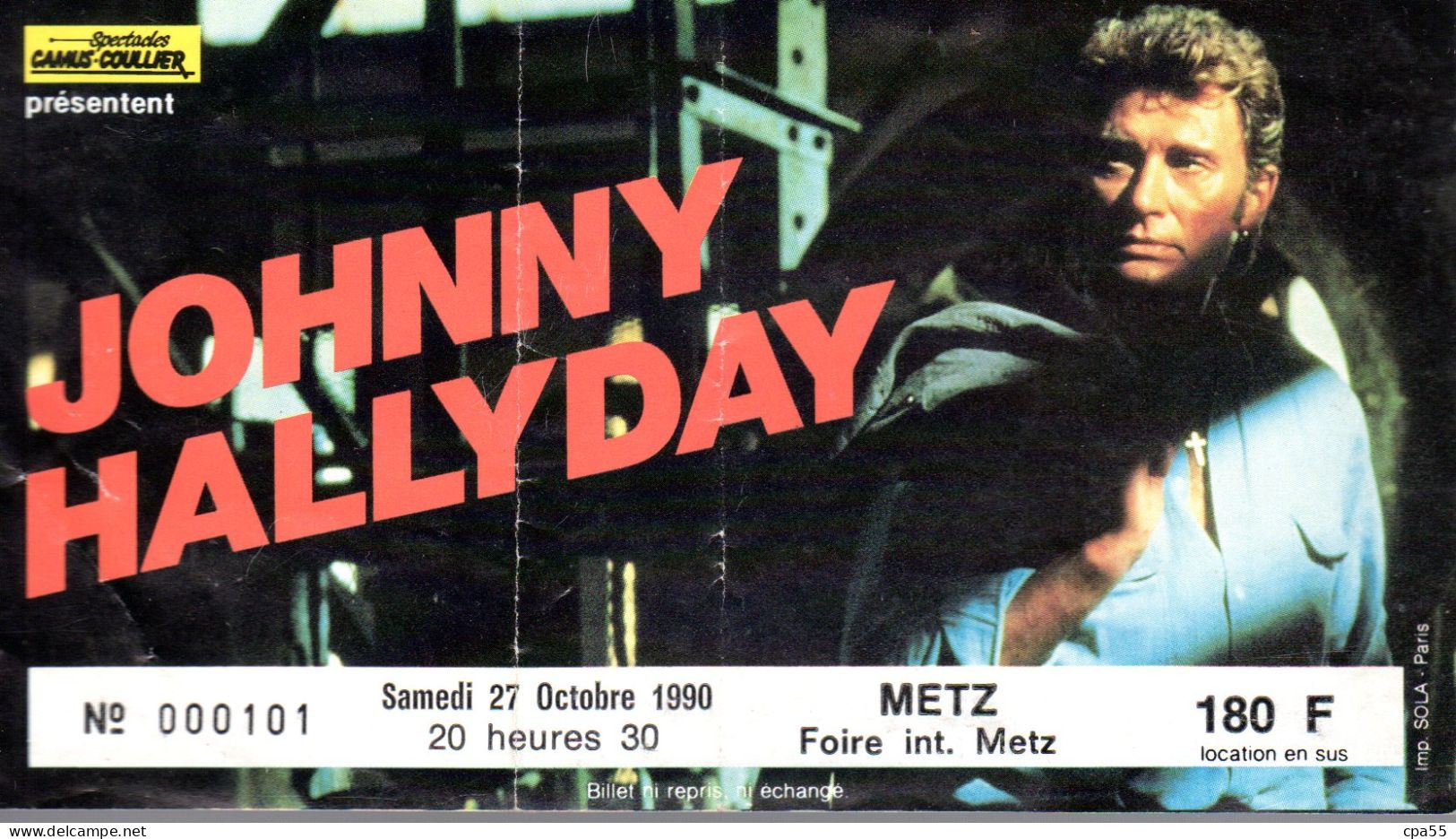 Johnny HALLYDAY  -  METZ  -  Foire Internationale  -  27 Octobre 1980 - Concerttickets