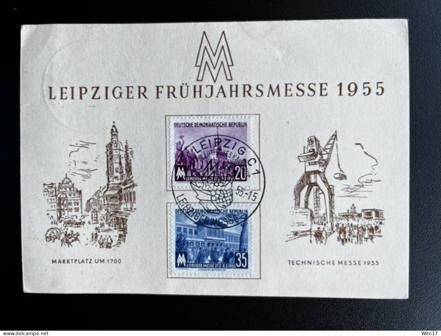 EAST GERMANY DDR 1955 POSTCARD LEIPZIG TO ZUG 03-03-1955 OOST DUITSLAND DEUTSCHLAND WINE GLASS FRUHJAHRSMESSE - Privé Postkaarten - Gebruikt