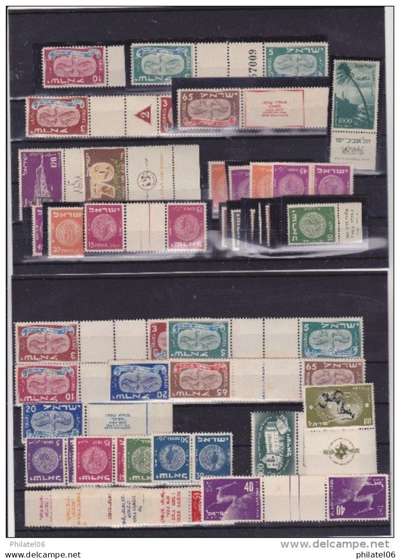 ISRAEL  COLLECTIONS TIMBRES MNH** MAIS AVEC ROUSSEURS  COTE ENVIRON 1700 EUROS - Collections, Lots & Séries