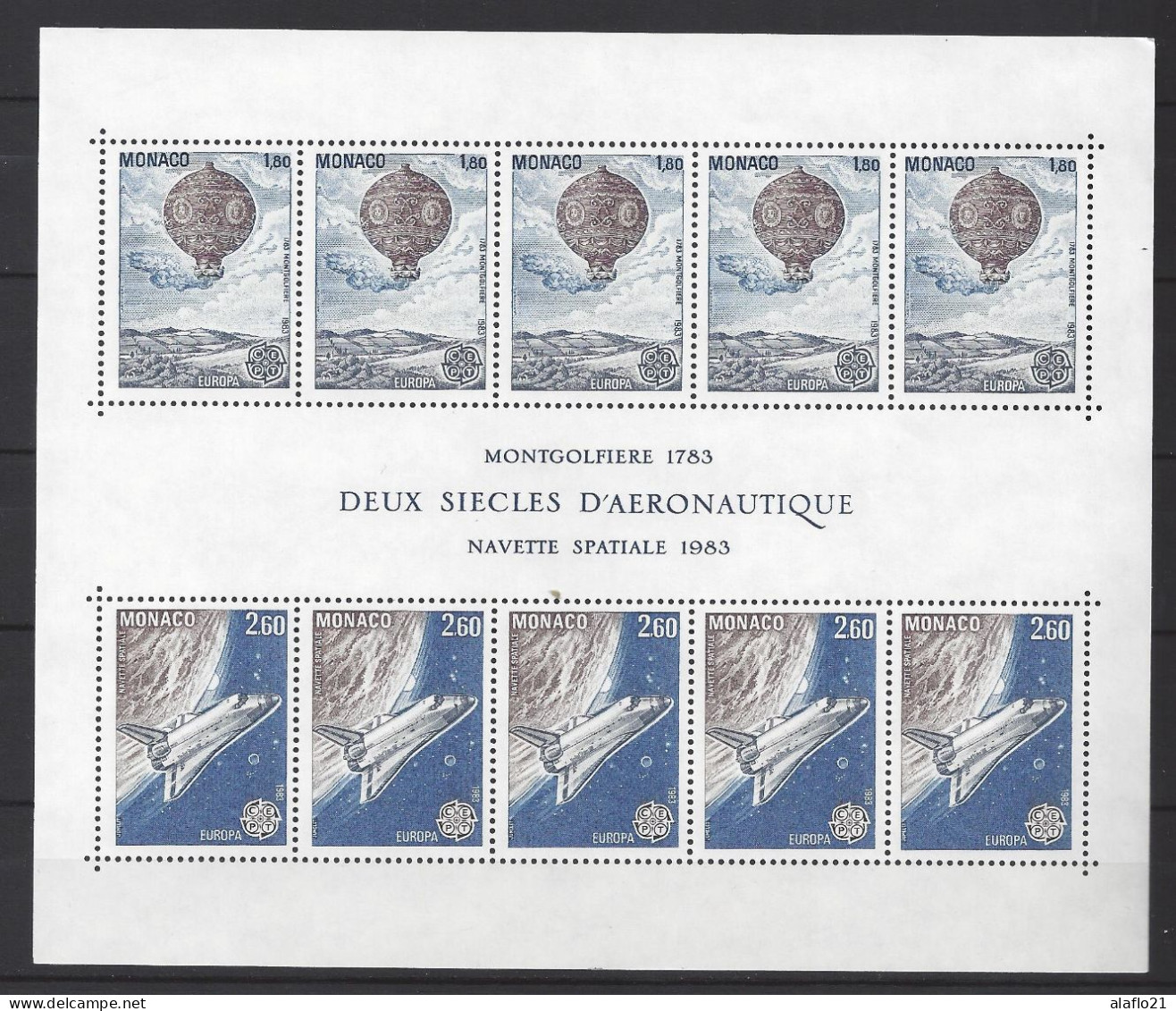 MONACO - BLOC N° 25 - 2 SIECLES D'AERONAUTIQUE - NEUF SANS CHARNIERE - MNH - Blokken