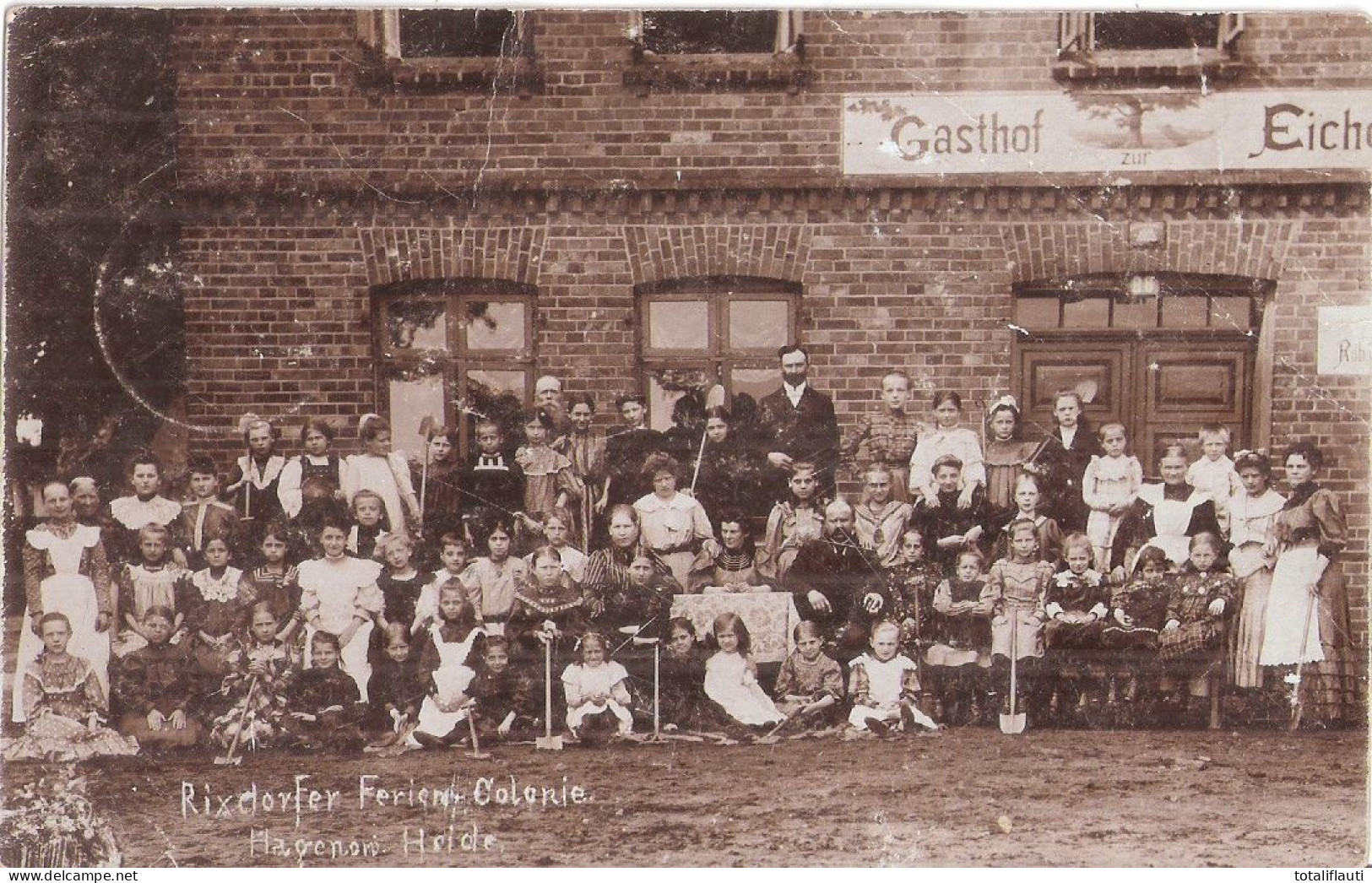 HAGENOW Heide Mecklenburg Gasthaus Zur Eiche Rixdorfer Ferien Colonie Original Private Foto Ansichtskarte 25.8.1902 Gela - Hagenow