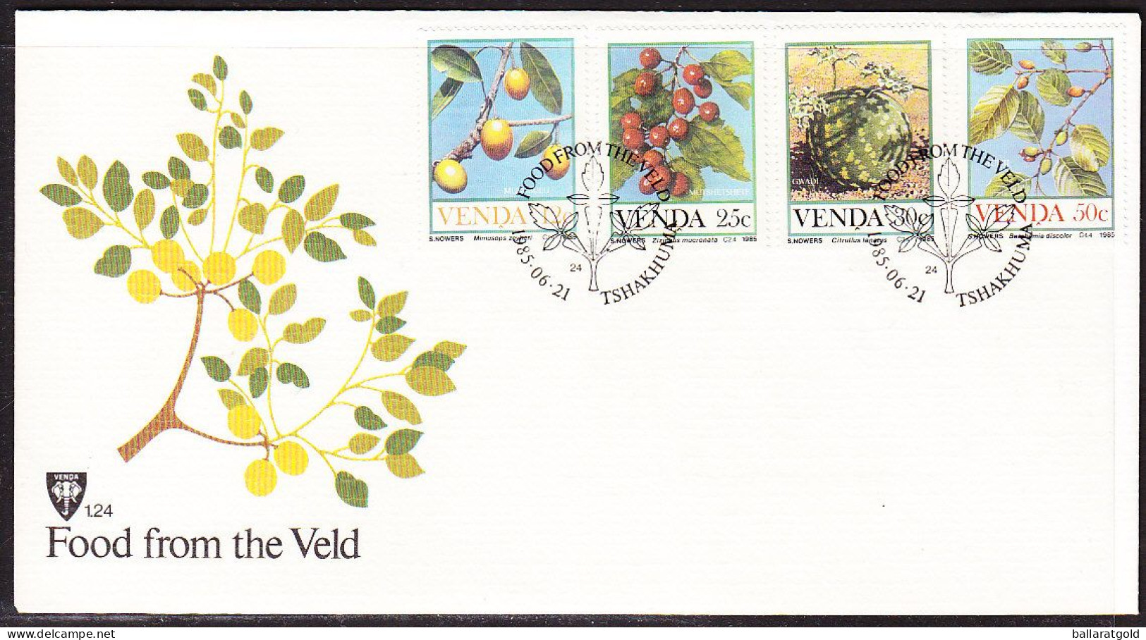 Venda 1985 Food From The Veld First Day Cover 1.24 - Venda