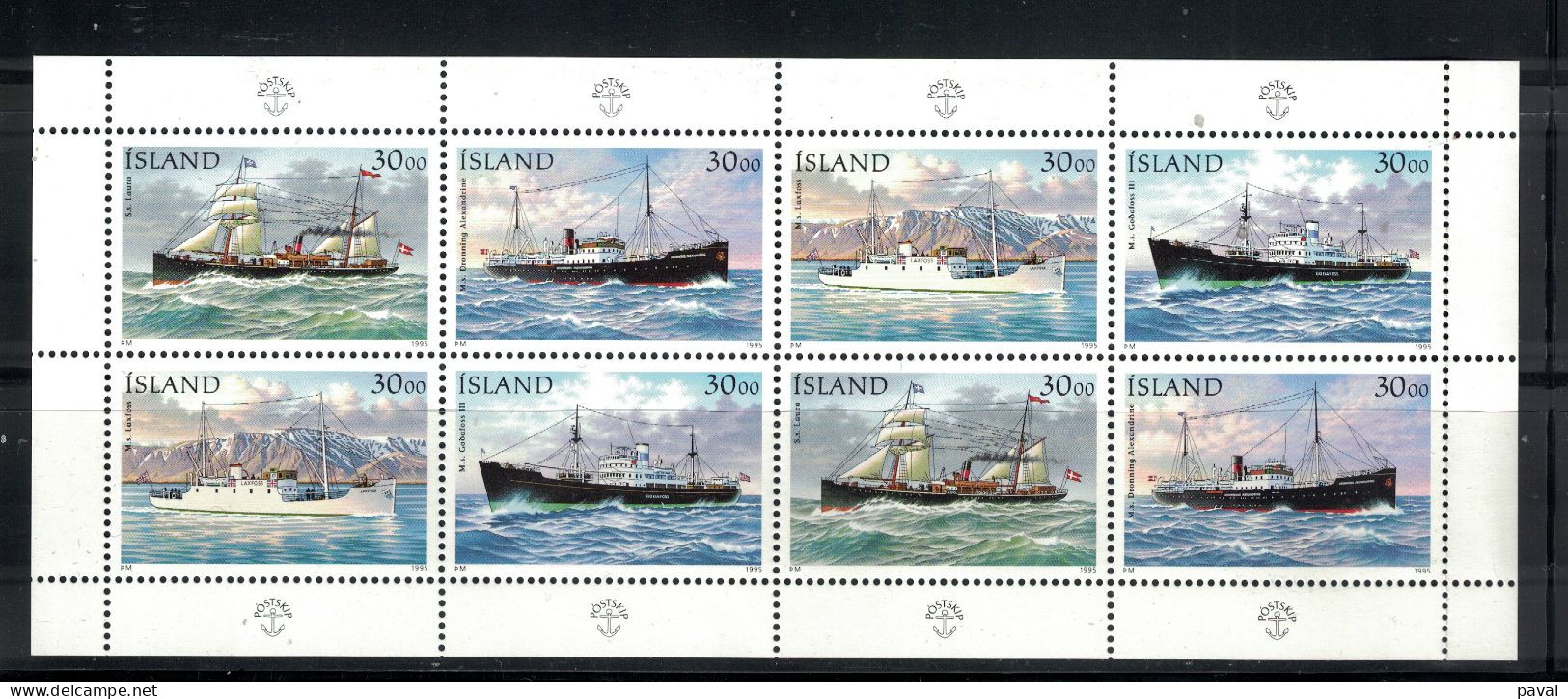 LOT DE BLOC FEUILLET NEUF**MNH, ISLANDE, 1995, BATEAUX - Blokken & Velletjes