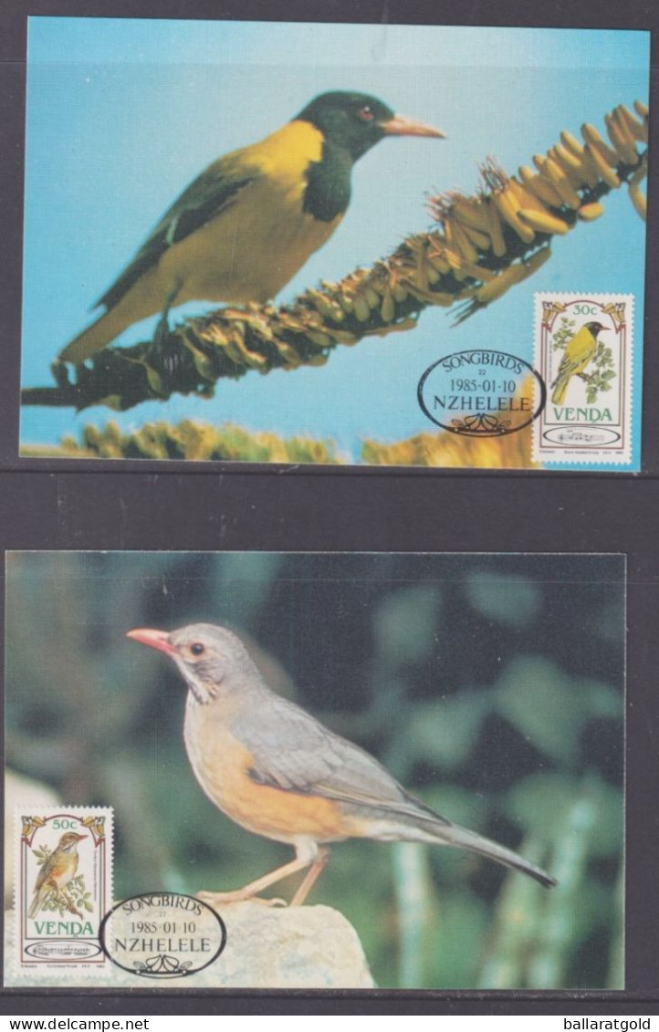 Venda 1985 Song Birds Set 4 Maxi Cards - Venda