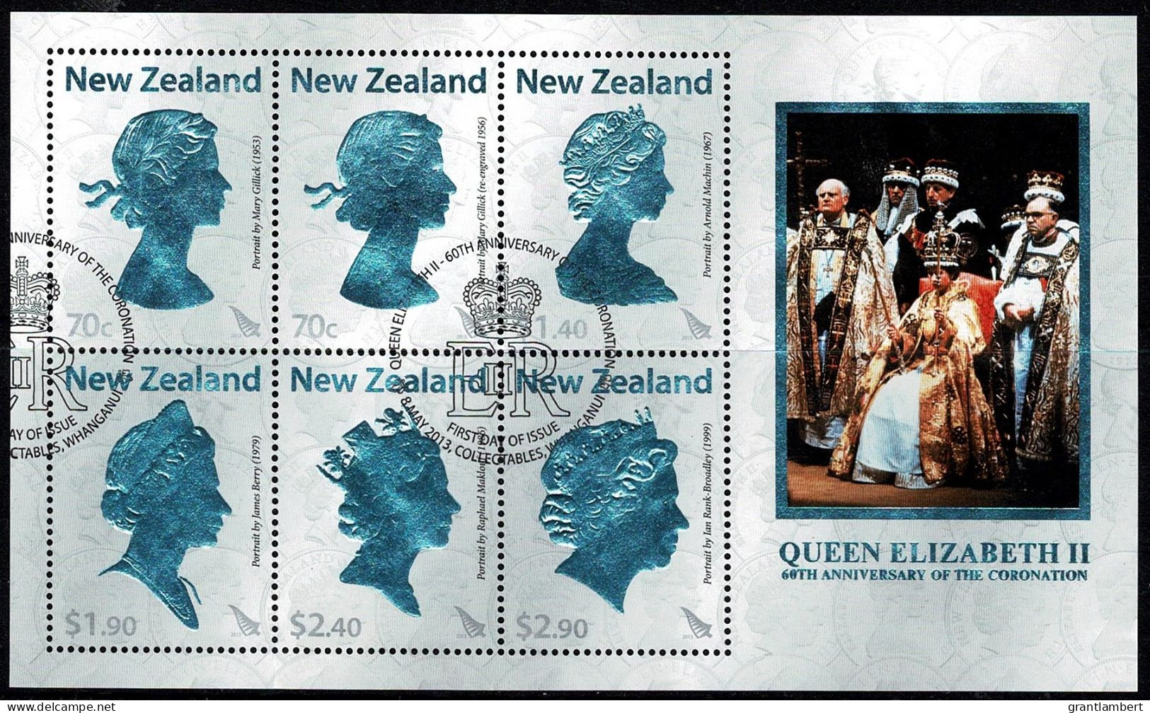 New Zealand 2013 Coronation Anniversary Queen Elizabeth  Minisheet Used - Oblitérés