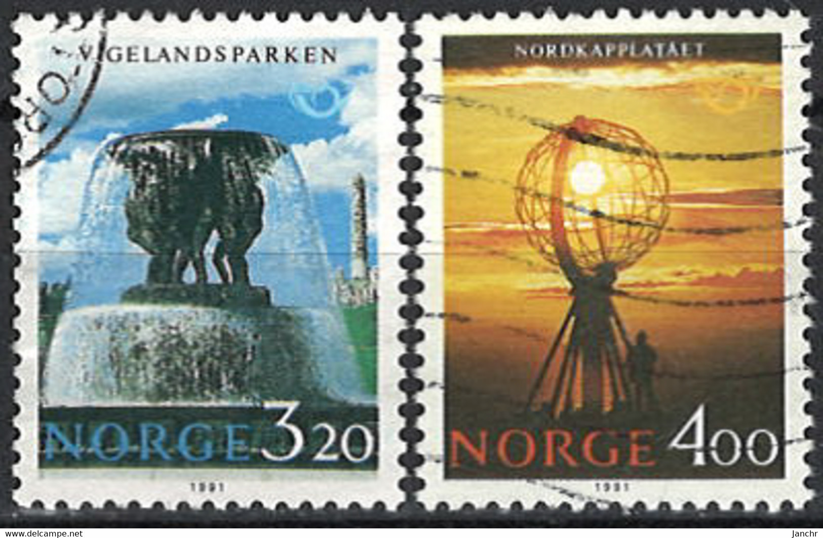 Norwegen Norway 1991. Mi.Nr. 1068-1069, Used O - Gebraucht