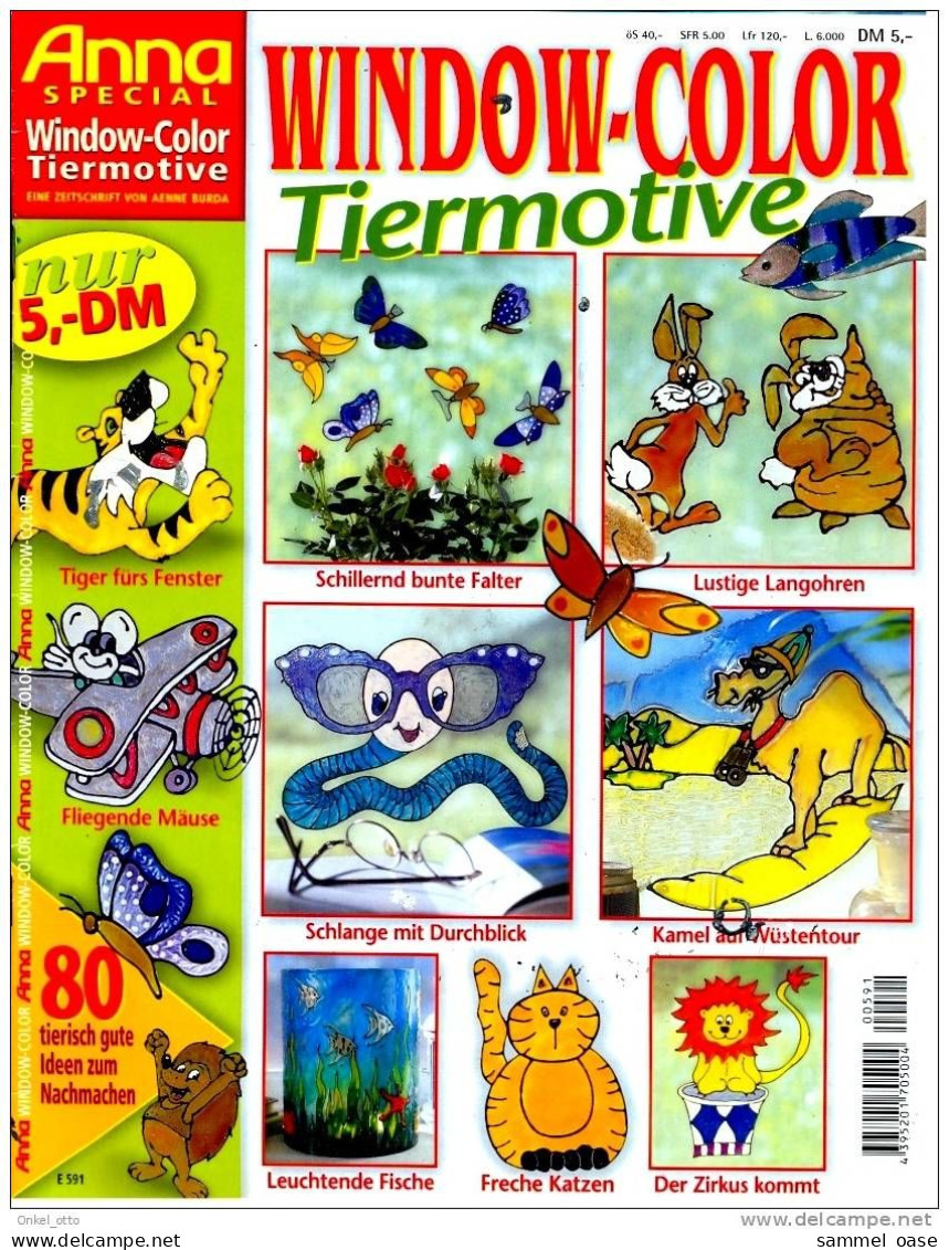 Zeitschrift - Window Color Tiermotive - Anna Spezial - 80 Gute Ideen - Von 2000 - Tempo Libero & Collezioni